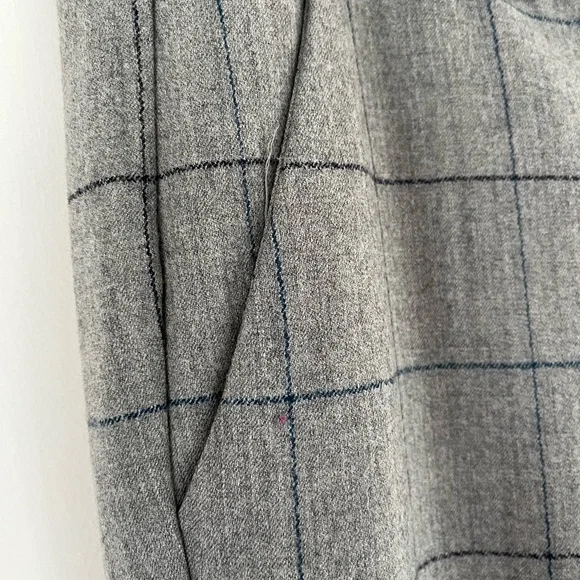 TALBOTS Windsor Gray Italian Plaid Trousers Pants 99% Wool 1% Spandex Size 14 - Picture 7 of 15